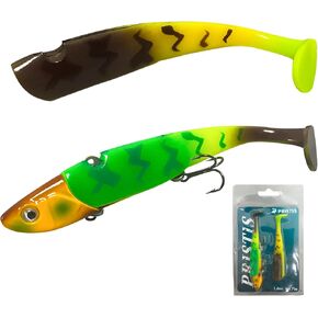 Jig Head Soft Fishing Lure, Swimbaits with 2 VMC Hooks and Paddle Tail, Bass Fishing Gear Gifts, Sturdy Counterweight for Long Casting and Slow Sinking, Bait Keeper to Install Shad, Worm Lures