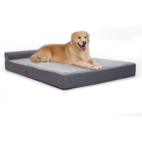 سرير كلب كبير لتقويم العظام من Eterish للكلاب المتوسطة والكبيرة التي يصل وزنها إلى 75 رطلاً، وأريكة أريكة للكلاب بسمك 3 بوصات مع غطاء قابل للإزالة، وسرير للحيوانات الأليفة قابل للغسل في الغسالة، رمادي in Kuwait
