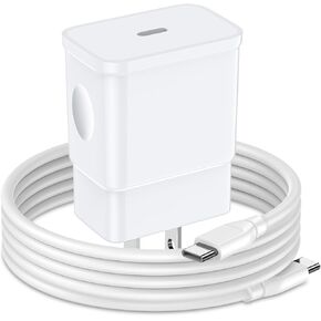25W Samsung A15 5G Charger Block Type C Android Phone Charger for Samsung Galaxy A35 S24 Ultra A55 A25 S23 FE A54 A14 A32 A13 A53 S22 S21, 6ft 60W USB C to C Power Cord, Super Fast Charging Wall Plug