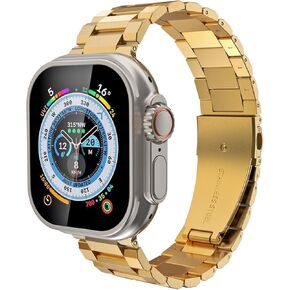 Stainless Steel Watch Band Compatible with Apple Watch Bands 49mm 45mm 44mm 42mm 40mm 41mm 38mm, Men Women Metal Watch Strap Waistband for iWatch Ultra Series 8 7 6 5 4 SE in Kuwait