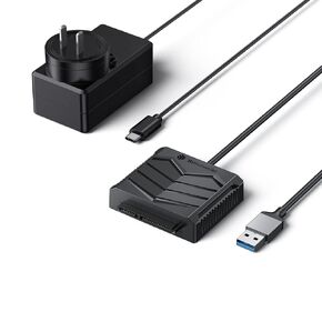 Yottamaster USB 3.0 to SATA Cable Adapter for 2.5" 3.5" SSD/HDD Max 18TB, USB to SATA III Hard Drive Converter Connector Support UASP, Trim, S.M.A.R.T with 12V/2A Power Adapter [U3A-P-05]