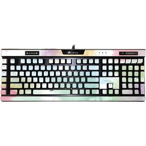 غلاف MightySkins اللامع المتوافق مع Corsair K95 RGB Platinum XT - ألوان مائية بيضاء | لمسة نهائية لامعة واقية ومتينة شديدة اللمعان | سهل التطبيق وتغيير الأنماط | صنع في الولايات المتحدة الأمريكية
