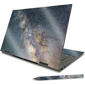 MightySkins Glossy Glitter Skin Compatible with HP Envy x360 15" (2021) - Space Smoke | Protective, Durable High-Gloss Glitter Finish | Easy to Apply, Remove, and Change Styles | Made in The USA