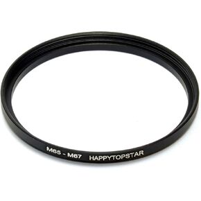 Metal M65 to M67 65-67 Male to Female 65mm 1mm Thread Pitch to 67mm 0.75mm Thread Pitch 65mm-67mm Step-Up Coupling Ring Adapter for Lens Filter