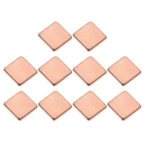 DMiotech 10 Pack 15 x 15 x 0.1mm مجموعة وسادة نحاسية حرارية IC رقائق غرفة تبريد تبريد الرقائق لتبريد الكمبيوتر المحمول