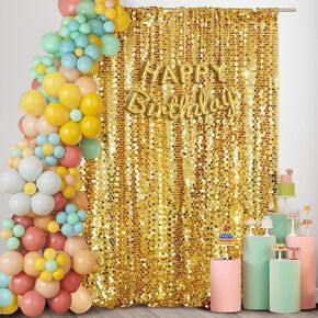 SquarePie Shimmer Wall Backdrop Big Payette Sequin Backdrop Curtain 4FT x 7FT Silver Background for Party Wedding 1 Panel in Saudi Arabia