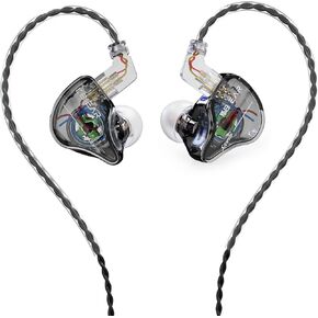 YINYOO KBEAR Storm in-Ear Headphones, 1DD Wired Earphones Professional Wired Earbuds IEM with Crystal Clear Sound, 3.5mm Plug in Ear Monitor Headphones for Musician Singer Music (Purple, Without mic)