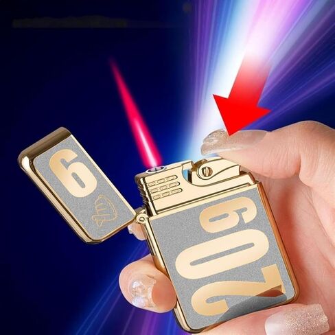 2 pack Torch Lighter Mini Butane Lighters Single Jet Flame Lighter Windproof Refillable Butane Gas Lighter for Candle Camping Fireplace Party BBQ Grill (without Butane Gas) (2, Gold) in Kuwait