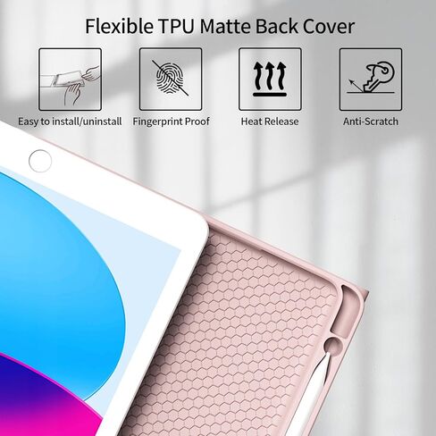 KENKE Keyboard Case for iPad 9th/8th/7th Generation (2021/2020/2019) with Pencil Holder, Folio Magnetically Detachable Wireless Bluetooth Keyboard, Flip Stand Case for iPad 10.2 Inch, Pink in Kuwait