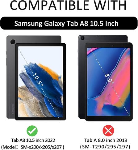 Case for Samsung Galaxy Tab A8 10.5 inch, Auto Wake/Sleep, Hand Strap, Card Slots, Business Folio Flip Stand Cover for A8 Tablet Model SM-X200/X205/X207,Drown in Saudi Arabia