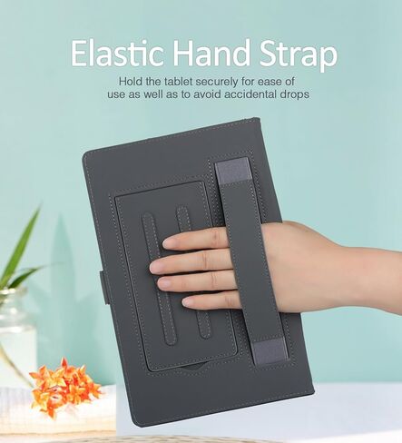 Case for Samsung Galaxy Tab A8 10.5 inch, Auto Wake/Sleep, Hand Strap, Card Slots, Business Folio Flip Stand Cover for A8 Tablet Model SM-X200/X205/X207,Drown in Saudi Arabia