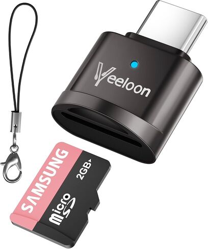 Type C Micro SD/TF Card Reader，High Speed USB C to SD Card Reader ，Portable OTG Card Reader with Anti-Loss Lanyard，Compatible with Laptops, MacBook, iPhones ， for Window, Mac OS X and Andriod in Saudi Arabia