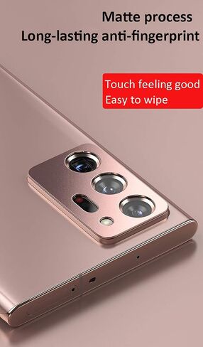2 Pack Metal Camera Lens Protector for Samsung Note 20 Ultra, Galaxy Note 20 Ultra Camera Protector, Note20 Ultra 5G Camera Screen Protector Full Coverage Case 6.9" (Gold) in Saudi Arabia