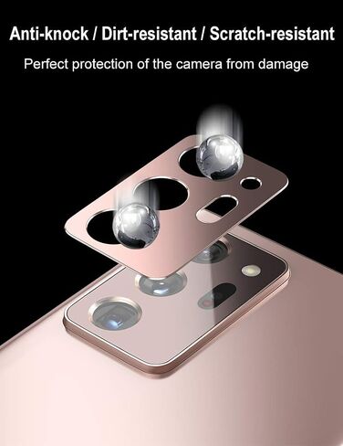 2 Pack Metal Camera Lens Protector for Samsung Note 20 Ultra, Galaxy Note 20 Ultra Camera Protector, Note20 Ultra 5G Camera Screen Protector Full Coverage Case 6.9" (Gold) in Saudi Arabia