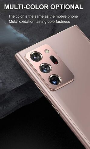 2 Pack Metal Camera Lens Protector for Samsung Note 20 Ultra, Galaxy Note 20 Ultra Camera Protector, Note20 Ultra 5G Camera Screen Protector Full Coverage Case 6.9" (Gold) in Saudi Arabia