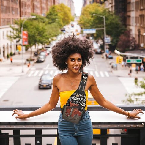 African Sling Backpack Crossbody Sling Bag, Chest Bag for Women, African American Women Backpack, African American Sling Bags, Afro Woman Travel Sport Cycling Daypack in Saudi Arabia