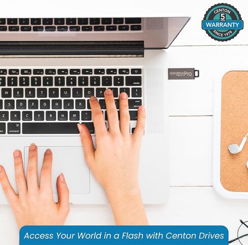 محرك فلاش Centon Electronics DataStick Pro USB 2.0، محرك فلاش USB سعة 4 جيجابايت، رمادي in Kuwait