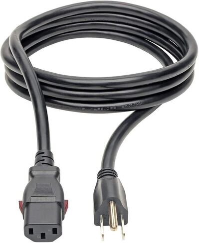 سلك طاقة الكمبيوتر Tripp Lite (NEMA 5-15P إلى C13 سلك الطاقة)، ​​شديد التحمل، قفل موصل C13، 15 أمبير، 125 فولت، 14AWG، 3 أقدام (P007-L03) in Kuwait