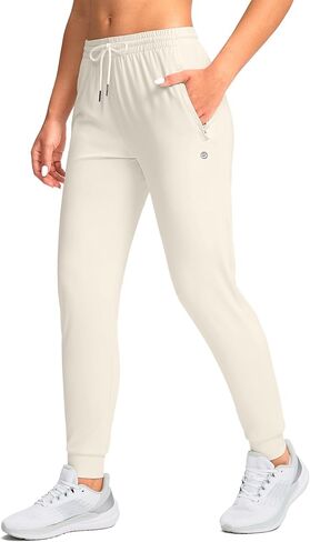 G Gradual Women's Joggers Pants with Zipper Pockets Tapered Running Sweatpants for Women Lounge, Jogging in Kuwait