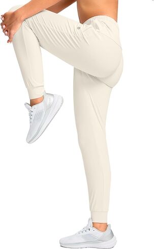 G Gradual Women's Joggers Pants with Zipper Pockets Tapered Running Sweatpants for Women Lounge, Jogging in Kuwait