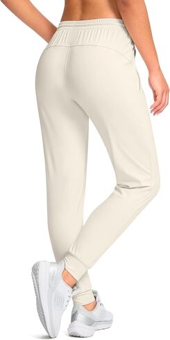 G Gradual Women's Joggers Pants with Zipper Pockets Tapered Running Sweatpants for Women Lounge, Jogging in Kuwait