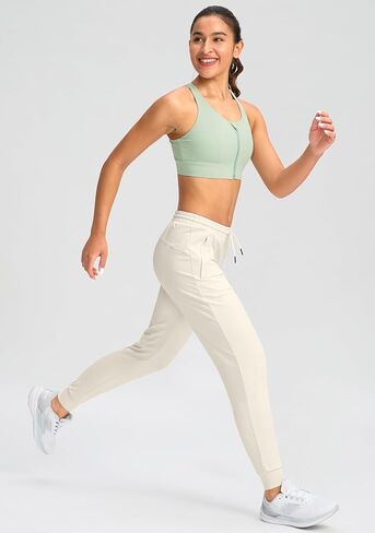 G Gradual Women's Joggers Pants with Zipper Pockets Tapered Running Sweatpants for Women Lounge, Jogging in Kuwait