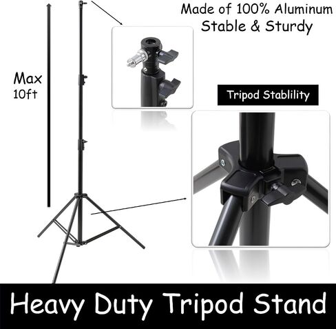 10x20 ft Heavy Duty Back Drop Adjustable Stand, Photo Backdrop Stand Kit for Photography with Carrying Bag, Convertible to Backdrop Stand 10x10 Adjustable Width. in Kuwait