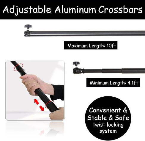 10x20 ft Heavy Duty Back Drop Adjustable Stand, Photo Backdrop Stand Kit for Photography with Carrying Bag, Convertible to Backdrop Stand 10x10 Adjustable Width. in Kuwait