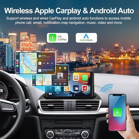 2G + 64G راديو السيارة ستيريو لمازدا 3 2014-2019 مع Apple CarPlay اللاسلكي Android Auto 9 "شاشة تعمل باللمس Android 13 ستيريو السيارة مع بلوتوث نظام تحديد المواقع والملاحة HiFi FM وحدة الرأس مع كاميرا احتياطية + Canbus in Saudi Arabia