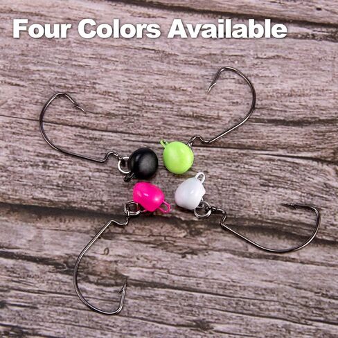 Dr.Fish 10 Pack Ned Rig Jig Heads Swinging Weedless Fishing Jig EWG Wide Gap Hook Swimbait Mushroom Jig Head Bass Fishing Crappie Lures Freshwater in Saudi Arabia