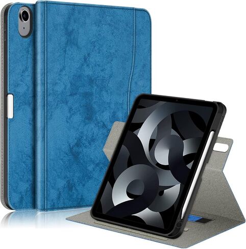 حافظة لجهاز iPad الجيل العاشر مقاس 10.9 بوصات 2022 مع حامل أقلام، (الموديل: A2696 /A2757 / A2777 غطاء ذكي من جلد البولي يوريثان للنوم/الاستيقاظ التلقائي، أسود in Kuwait