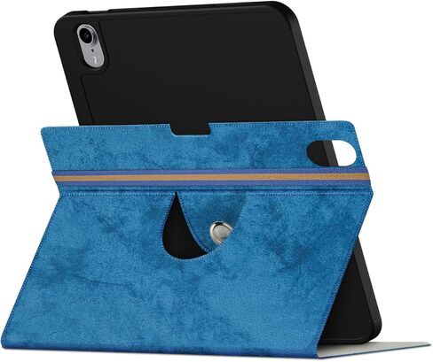 حافظة لجهاز iPad الجيل العاشر مقاس 10.9 بوصات 2022 مع حامل أقلام، (الموديل: A2696 /A2757 / A2777 غطاء ذكي من جلد البولي يوريثان للنوم/الاستيقاظ التلقائي، أسود in Kuwait