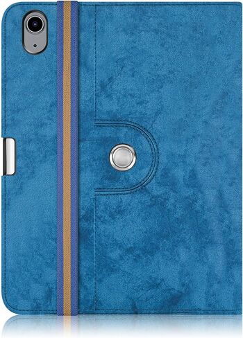 حافظة لجهاز iPad الجيل العاشر مقاس 10.9 بوصات 2022 مع حامل أقلام، (الموديل: A2696 /A2757 / A2777 غطاء ذكي من جلد البولي يوريثان للنوم/الاستيقاظ التلقائي، أسود in Kuwait