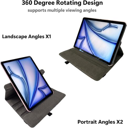 Case for iPad Air 6 11-inch (M2 2024), 10.9-inch Air 5 2022 & 10.9-inch Air 4 2020, 360 Degree Rotating Protective Stand Smart Magnetic Cover Air 6th/5th/4th Generation (LovelyDog) in Kuwait