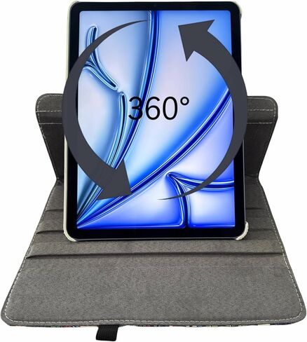 حافظة لجهاز iPad Air 6 مقاس 11 بوصة (M2 2024)، و10.9 بوصة Air 5 2022 و10.9 بوصة Air 4 2020، وحامل واقٍ دوار 360 درجة، وغطاء مغناطيسي ذكي الجيل السادس/الخامس/الرابع (LovelyDog) in Kuwait