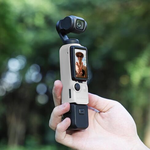 BTG Silicone Protective Case Cover for DJI OSMO Pocket 3 Accessories Parts Case Cover Protector (White) in Saudi Arabia