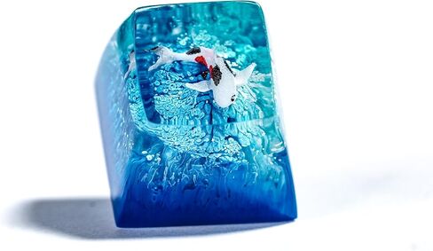 DATKEY Koi Fish & Blue Ocean Artisan Keycap Koi Resin Keyboard Keycaps Cute Keycaps Artisan Keycap Aesthetic Keycaps Custom Keycaps Koi Gifts for Gaming Love Gamer Man On Anniversary Birthday in Saudi Arabia