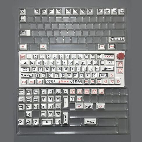 118 Keys PBT Keycaps,Cute Graffiti Dye Sublimation Cherry Profile Keycaps Customized ANSI Layout Keycaps Set Compatible with Cherry MX Switches Mechanical Keyboards (Cherry Profile) in Saudi Arabia