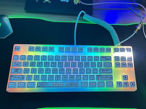 118 Keys PBT Keycaps,Cute Graffiti Dye Sublimation Cherry Profile Keycaps Customized ANSI Layout Keycaps Set Compatible with Cherry MX Switches Mechanical Keyboards (Cherry Profile) in Saudi Arabia