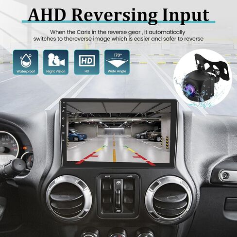[2+64G] سيارة ستيريو Jeep Wrangler jk/Dodge RAM/Chrysler 300C - Carplay اللاسلكي وAndroid Auto - وحدة رأس Android 10.1 بوصة - WiFi EQ 1080P Mirror Link + كاميرا احتياطية AHD + ميكروفون + Canbus in Saudi Arabia