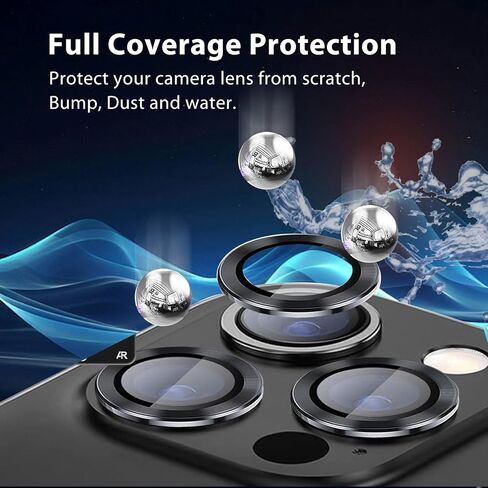 [2+2 Pack for iPhone 15 Pro Max 6.7" Privacy Tempered Glass Screen Protector and Camera Lens Protector, Anti-Spy Case Fiendly 9H Hardness Bubble in Saudi Arabia
