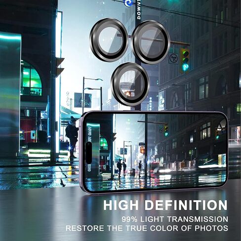 [2+2 Pack for iPhone 15 Pro Max 6.7" Privacy Tempered Glass Screen Protector and Camera Lens Protector, Anti-Spy Case Fiendly 9H Hardness Bubble in Saudi Arabia