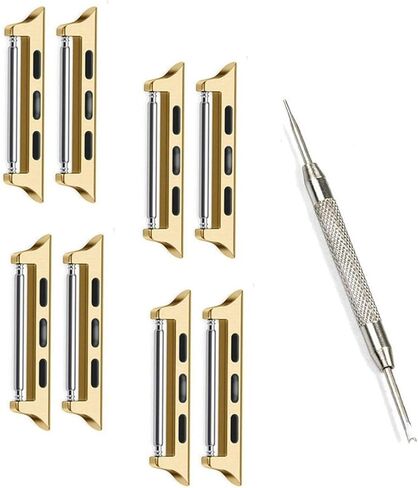 موصل حزام ساعة Spring Bar، محول من الفولاذ المقاوم للصدأ، وصلة معدنية قابلة للاستبدال مع أداة بديلة متوافقة مع سوار ساعة Apple 38 مم - 49 مم in Kuwait