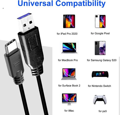 YOTETION Long USB3.0 A to C Cable 50FT,USB3.0 A Cable to USB C 3.0 Cable Data Transfer Type C Cable for Android Auto/iPhone 15/Galaxy S21 S20 A53 A71/iPad Mini 6/Switch/PS5 Controller in Saudi Arabia