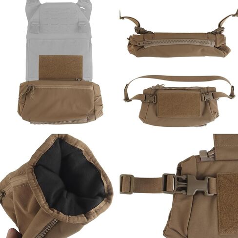 2 in 1 Handwarmer & Tactical Drop Pouch/Waist Bag. Plate Carrier Vest Chest Rig Hook Loop Dangler or 26-52 in Buckle Strap EDC Fanny Pack, Muff for Winter Outdoor/Camping/Hunting/Football/Fishing in Kuwait