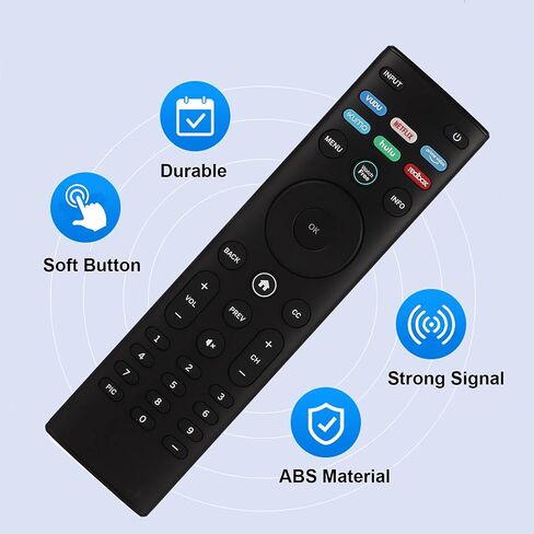 2 حزم XRT140 استبدال جهاز التحكم عن بعد لتلفزيون Vizio Smart LED M50Q7-H1 M55Q7-H1 M65Q7-H1 M55Q8-H1 M65Q8-H1 V555-H1 مع Watchfree Vudu Netflix Primevideo Xumo Hulu Redbox مع البطاريات in Saudi Arabia