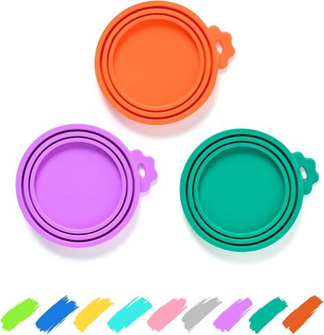 أغطية علب طعام الحيوانات الأليفة من WePet، أغطية سيليكون، خالية من مادة BPA، آمنة للاستخدام في غسالة الأطباق، تناسب معظم أطعمة القطط والكلاب المعلبة ذات الحجم القياسي، 3 أونصة/5.5 أونصة/12.5 أونصة/13.2 أونصة، أصفر ذهبي/أخضر ليموني/أزرق ملكي in Kuwait