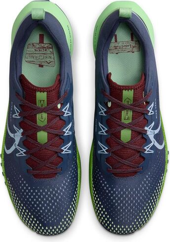 NIKE Men's React Pegasus Trail 4 Low, Deep Jungle Night Maroon Khaki, 11 UK, 12 in Saudi Arabia