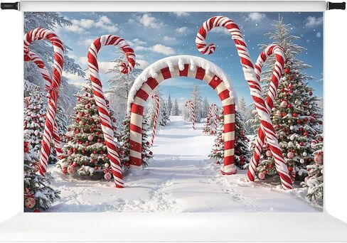 Kate Christmas Backdrops Children Christmas Party Decor Backdrop Candy House Winter Outdoor Scene, 7x5ft in Saudi Arabia