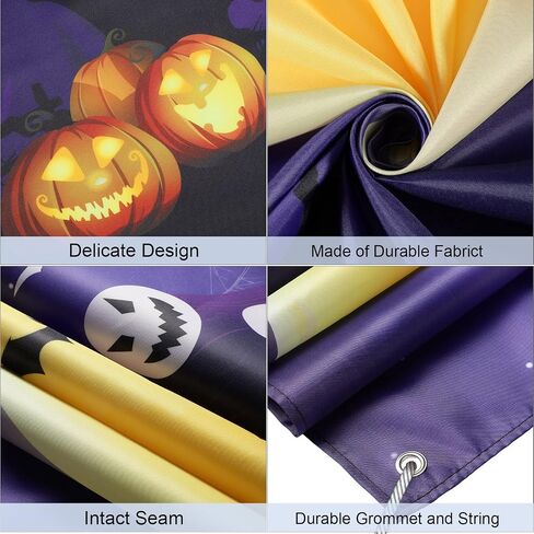 Halloween Before Christmas Backdrop Decorations, Pumpkin Moonlight Newborn Trick or Treat Party Photo Booth Props for Kid Halloween Scary Party Birthday Baby Shower Supplies (Stylish Style) in Saudi Arabia